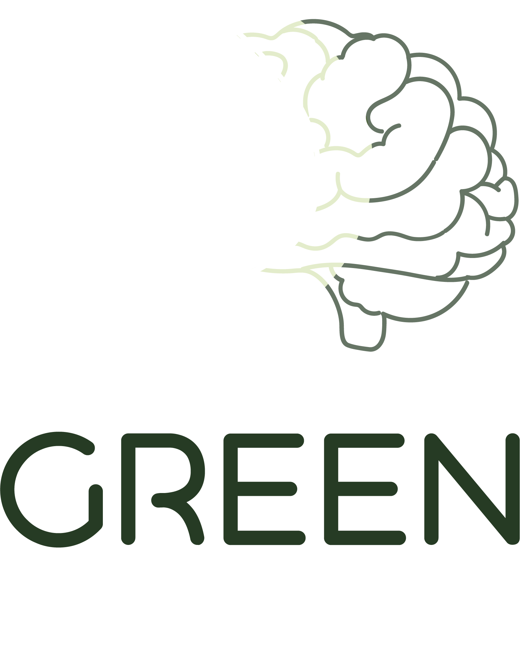 logo GreenMind, blad met ernaast hersenen